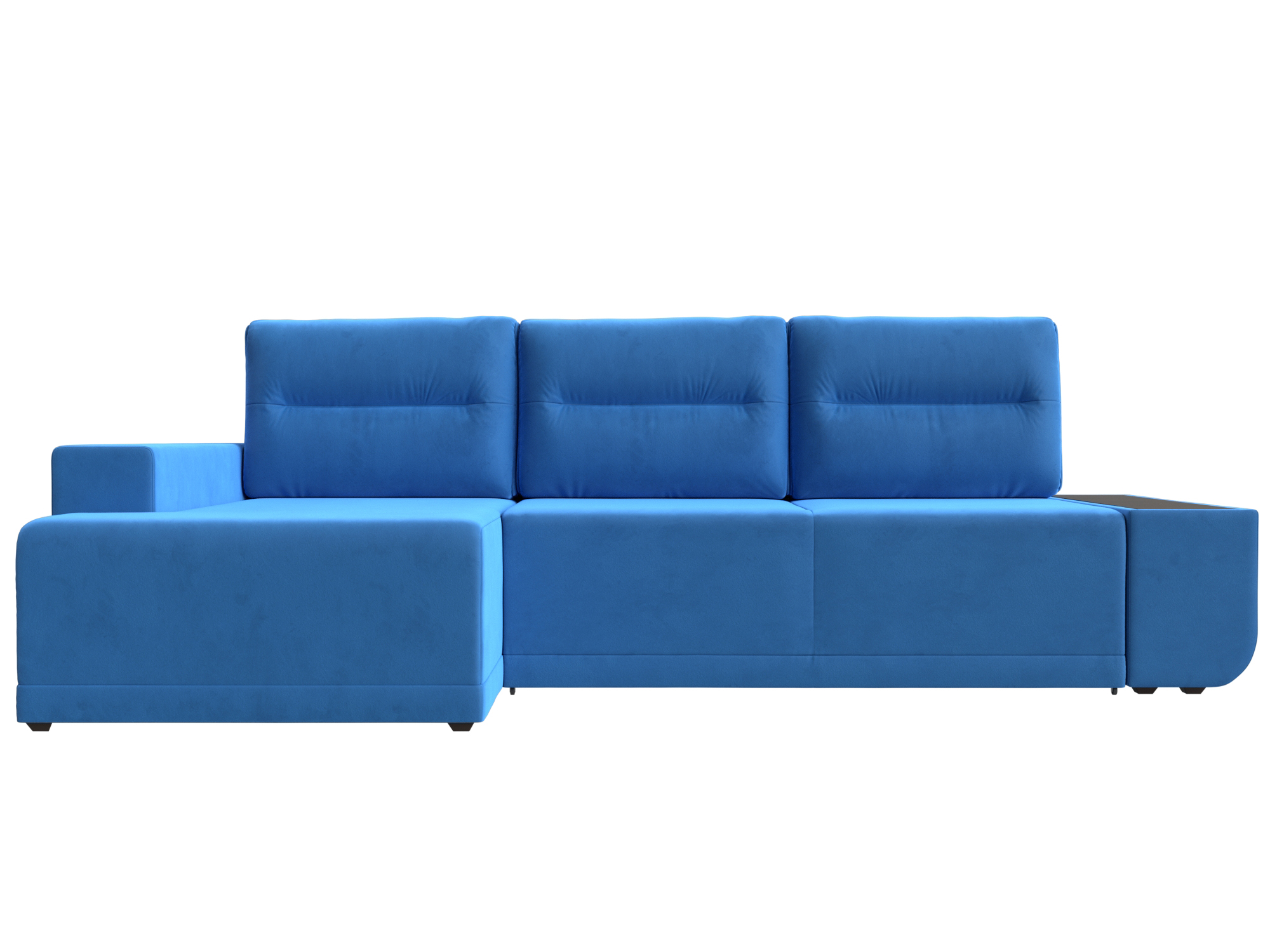 Угловой диван Чикаго Левый Велюр 249х90х154 Голубой, арт: 10191528 купитьнедорого в Москве, цена 55 990 руб., отзывы, фото, размер